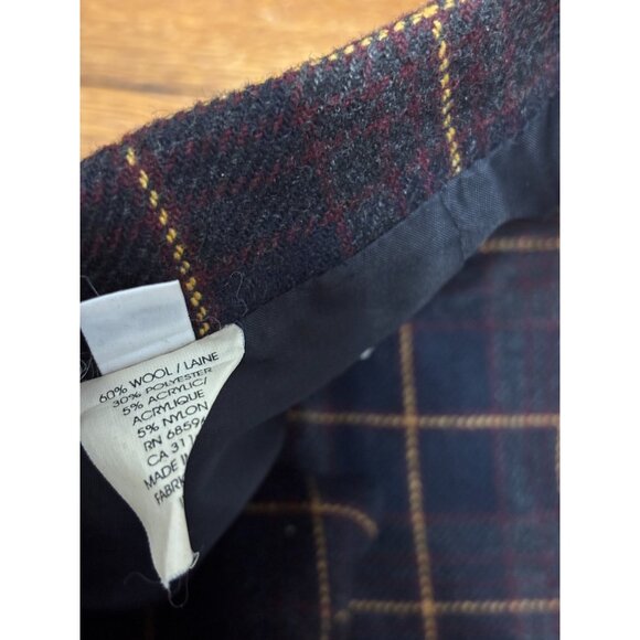 Vintage DKNY Womens Blazer Jacket Size 2 Wool Blend Black Plaid 3 Button Career - Picture 7 of 8